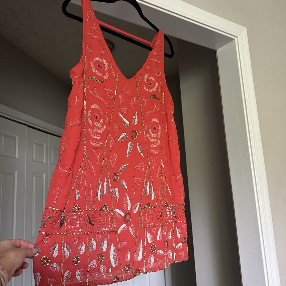 Free People Secret Garden Embellished Large Sequin Dress Size Small EXCELLENT! - Picture 6 of 13